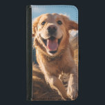 Happy Golden Retriever Running  Samsung Galaxy S5 Wallet Case<br><div class="desc">Happy Golden Retriever Running</div>