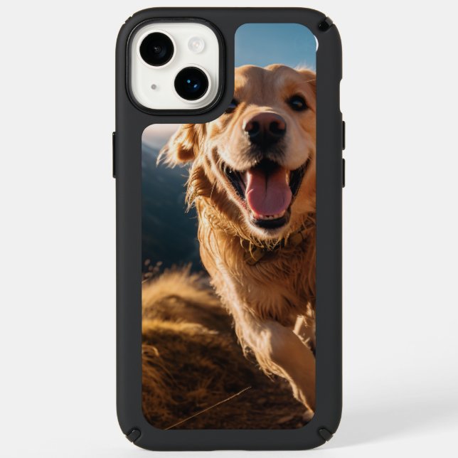 Happy Golden Retriever Running  Speck iPhone Case (Front)
