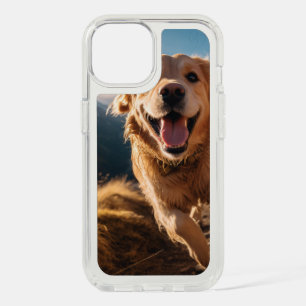 Happy Golden Retriever Running  iPhone 15 Case