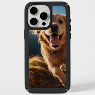 Happy Golden Retriever Running  iPhone 15 Pro Max Case