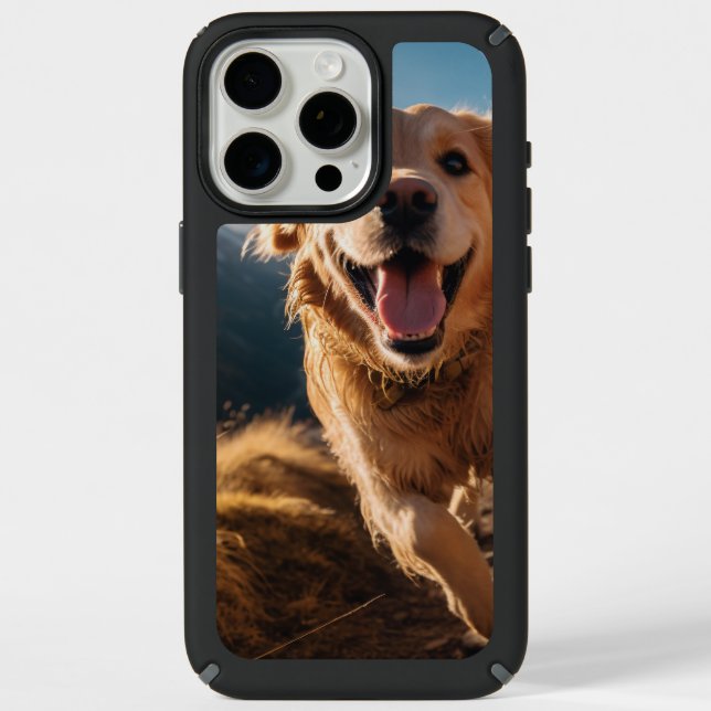 Happy Golden Retriever Running  Speck iPhone Case (Front)