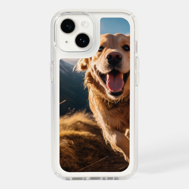 Happy Golden Retriever Running  Speck iPhone Case (Front)