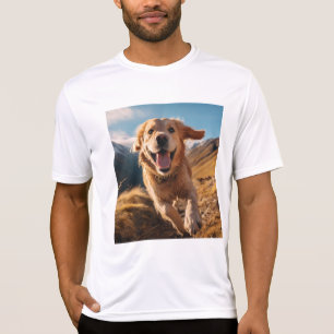 Happy Golden Retriever Running T-Shirt