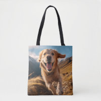 Happy Golden Retriever Running