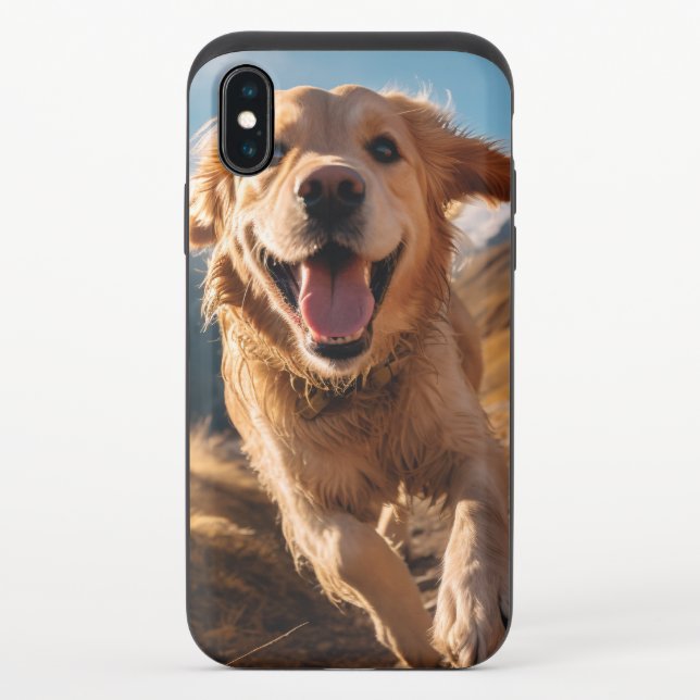 Happy Golden Retriever Running  Uncommon iPhone Case (Back)