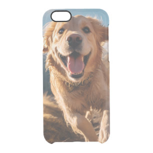 Happy Golden Retriever Running  Clear iPhone 6/6S Case
