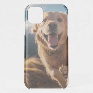 Happy Golden Retriever Running  iPhone 11 Case