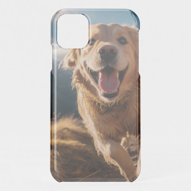 Happy Golden Retriever Running  Uncommon iPhone Case (Back)