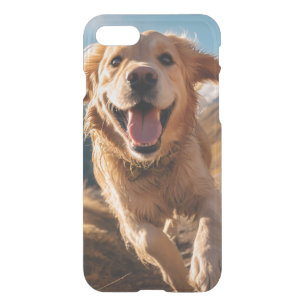 Happy Golden Retriever Running iPhone SE/8/7 Case