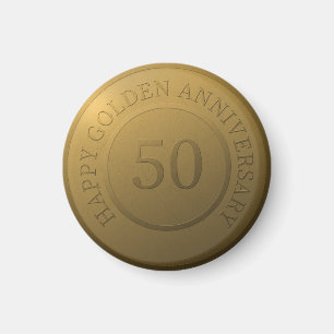 Happy golden wedding anniversary magnet