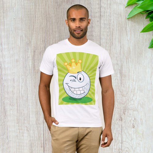Happy Golf Ball Mens T_Shirt