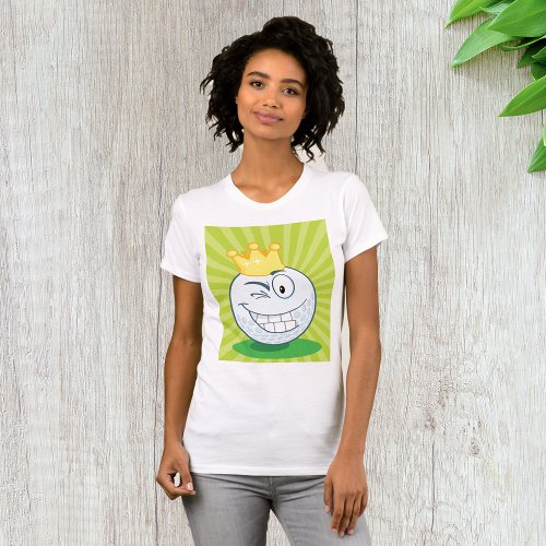 Happy Golf Ball Womens T_Shirt