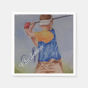 Happy Golfer Celebration Party Napkins