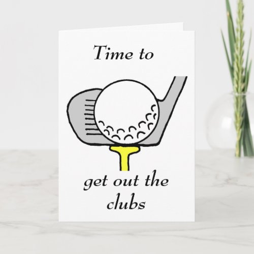 HAPPY GOLFER RETIRES FUN CARD FOR SURE