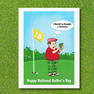 Happy Golfers Day Humor April 10 Postcard