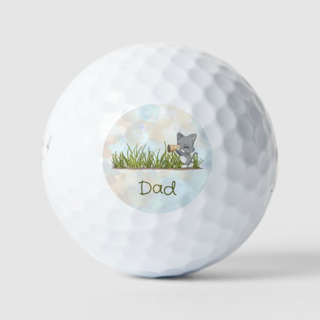 Happy Golfing Dad Funny Father's Day Golf Balls (Front)