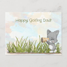 Happy Golfing Dad Funny Father's Day Postcard