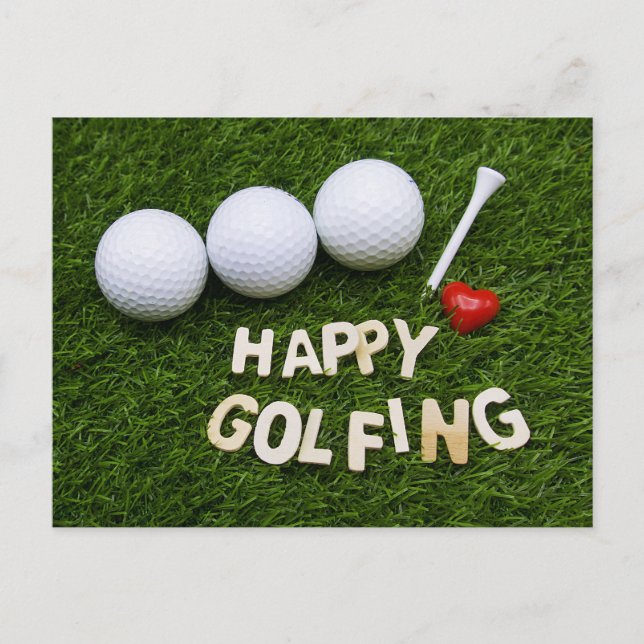 Happy Golfing Postcard (Front)