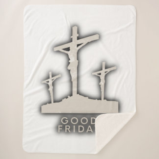 happy good Friday Sherpa Blanket