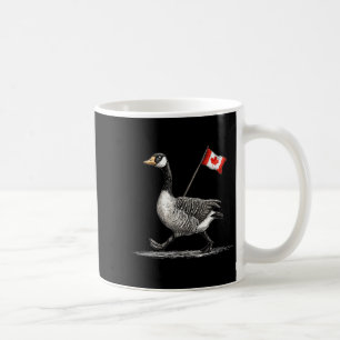 Happy Goose Costume With Canada Flag Coffee Mug