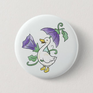 Happy Goose in Rain-boots! Button