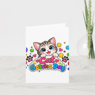 Happy Gotcha Day - Adoption card with cute cat
