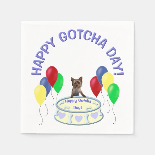 Happy Gotcha Day Dog Paper Napkins