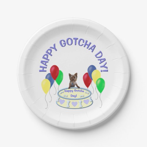 Happy Gotcha Day Dog Paper Plates