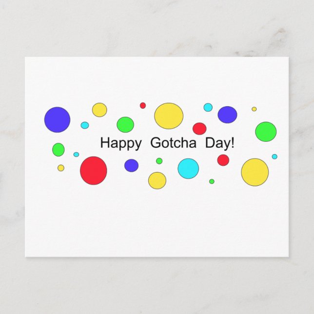 Happy Gotcha Day! Postcard (Front)