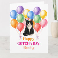 Happy Gotcha day Tuxedo Cat Pet