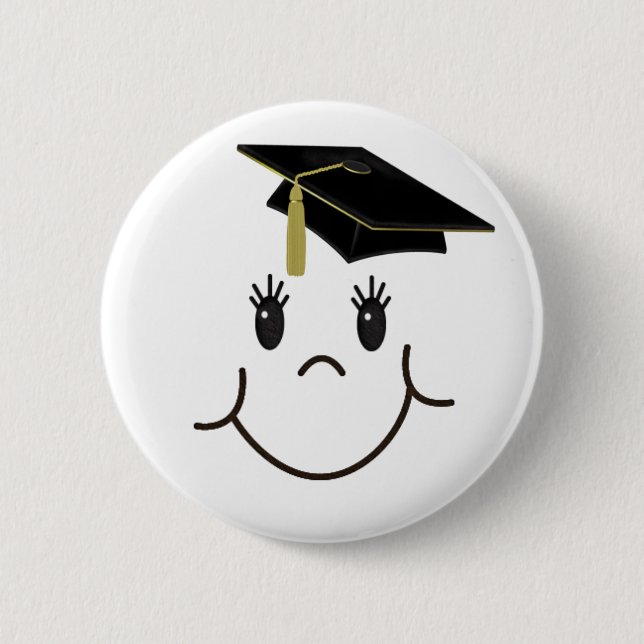 Happy Grad Pinback Button (Front)