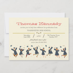 Happy Graduates Graduation Invitation