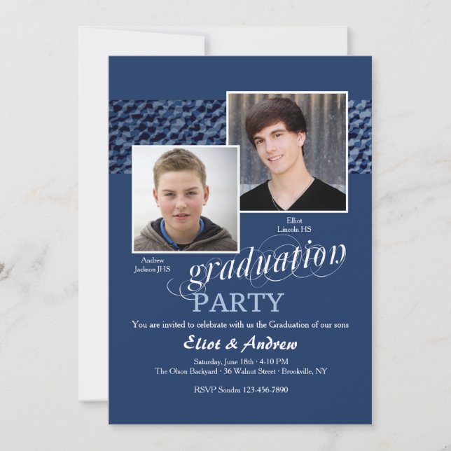 Happy Graduates Photo Invitation (Front)