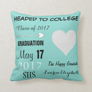 Happy Graduation Celebration Graduate Decor Throw Pillow