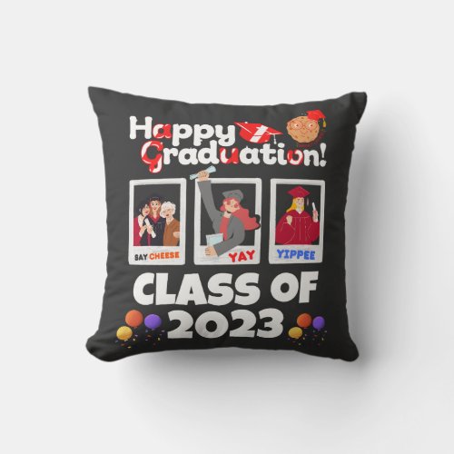 Happy Graduation class of 2023 Smart cookie  Throw Pillow