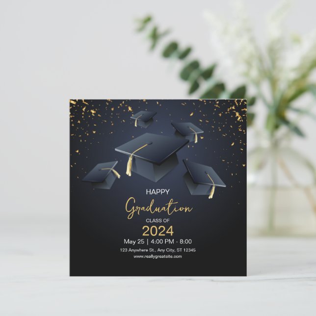Happy Graduation Invitation, Class Of 2024 Holiday Card (Standing Front)