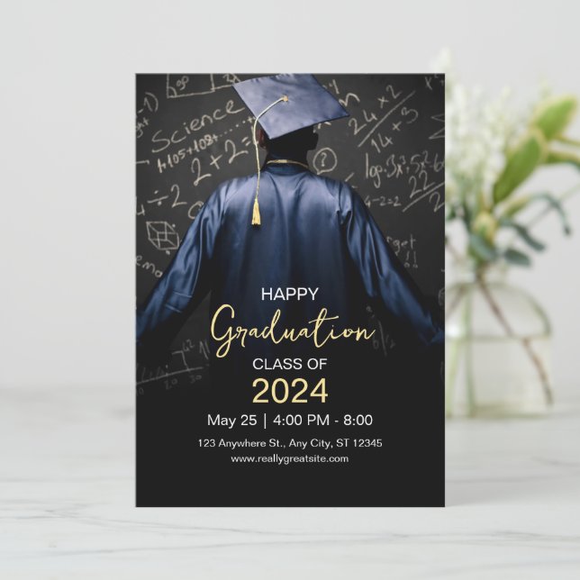 Happy Graduation Invitation, Class Of 2024 Invitation (Standing Front)