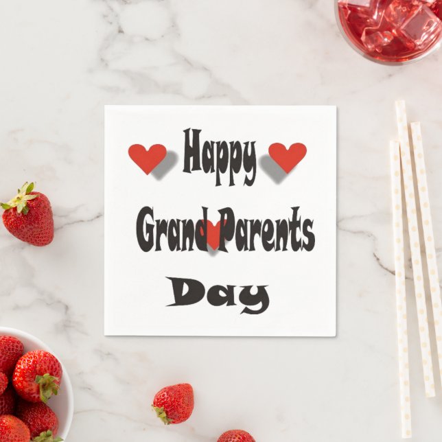 Happy Grand Parents Day Napkins (Insitu)