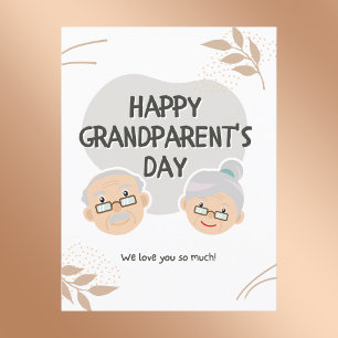 Happy Grandparent’s Day Cute Cartoon Postcard