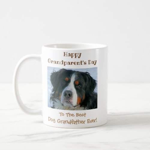Happy Grandparents Day Best Dog Grandfather Photo Coffee Mug