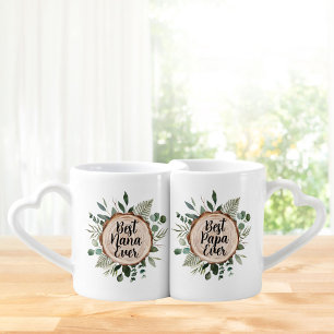 Happy Grandparents Day Best Papa and Nana Ever Coffee Mug Set