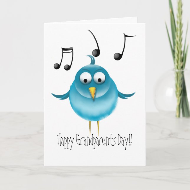 Happy Grandparents Day Bluebird Card (Front)
