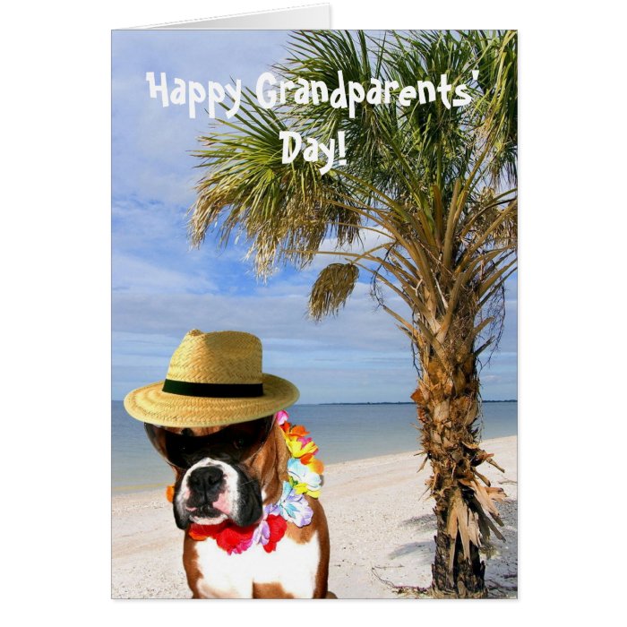 Happy Grandparents' Day boxer greeting card