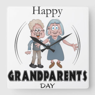 Happy Grandparents Day Clock