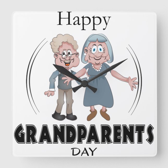 Happy Grandparents Day Clock (Front)