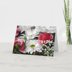Happy Grandparent's Day! Daisy+Carnation Flowers Card