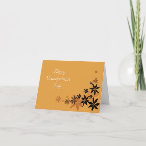 Happy grandparents day golden floral card