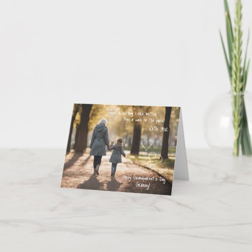 Happy Grandparents Day Grandma Walk in the Park Card