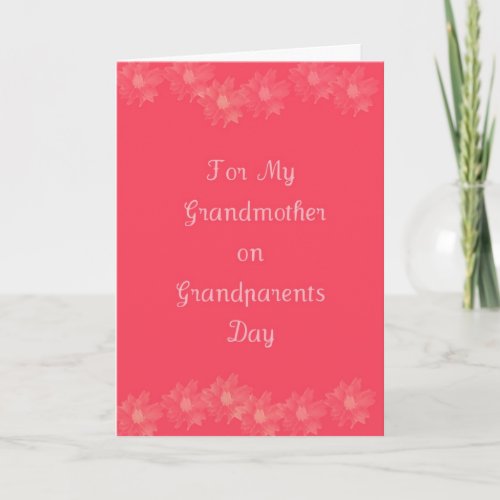 Happy Grandparents Day Grandmother Card