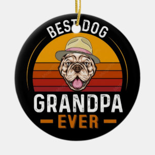 Happy Grandparents Day Grandmother Grandfather Men Ceramic Ornament